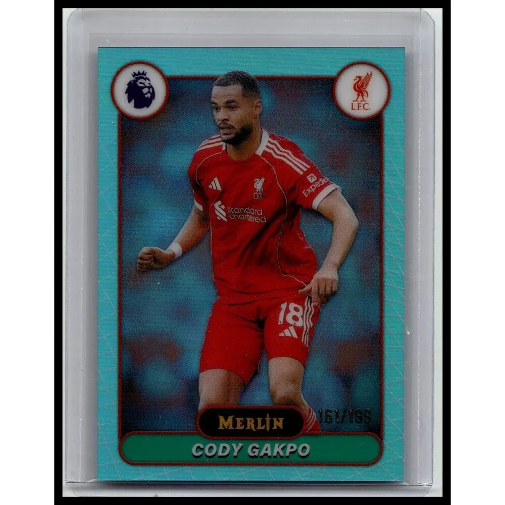 2026 Merlin Premier League #118 Cody Gakpo Aqua Refractor #/199